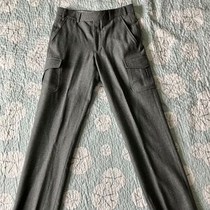 Epaulet Wool Cargo Trousers - 28